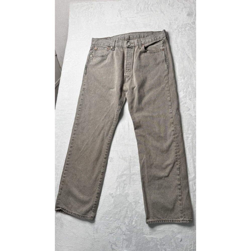 Levi Size 36X30 Mens Gray Jeans (Actual Inseam 28.5) 100% Cotton Straight